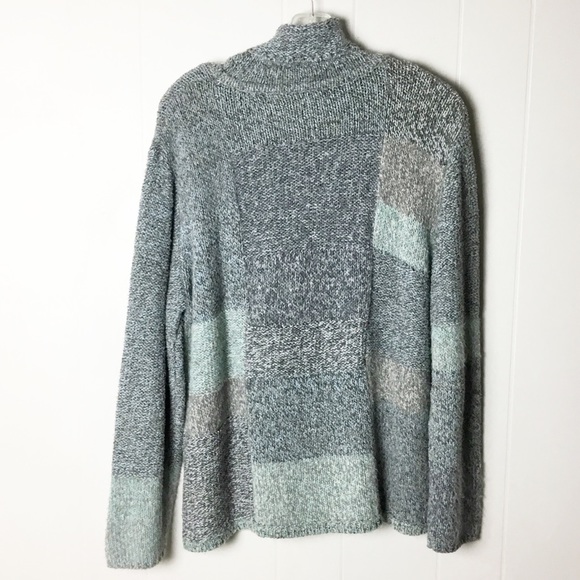 Sigrid Olsen Sports Womens Sweater Size  Large Colorblock Blue - Picture 2 of 2